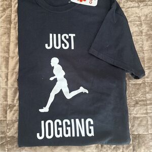 Black Just Jogging T-Shirt men’s M NWT